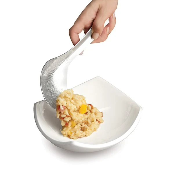 Cuillère à riz martelée en inox I Genietti