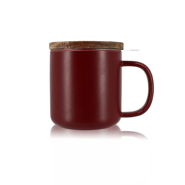 Tisanière mug Juliet en grès bordeaux 300 ml Ogo