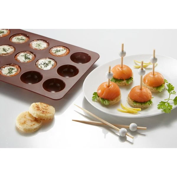 Flexi'plaque silicone 15 mini demi-sphères 3 cm Mathon
