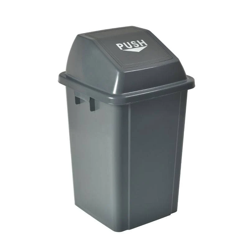 CHEFCO,TCWL-60,Grey Trash Garbage Can Bin with Push Down Lid 60L