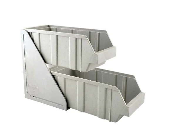 Chefco, Grey 2 Tier Versa Organizer Bin Set 2 (JD-86258G)
