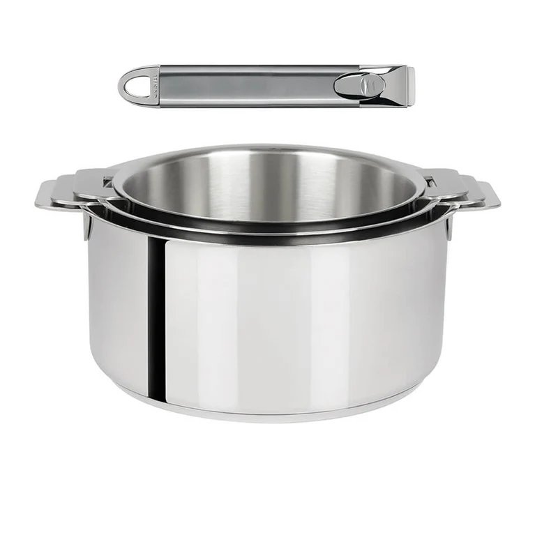 Lot de 3 Casseroles Mutine poignée amovible avec 1 poignée Zenith INCLUSE - CRISTEL