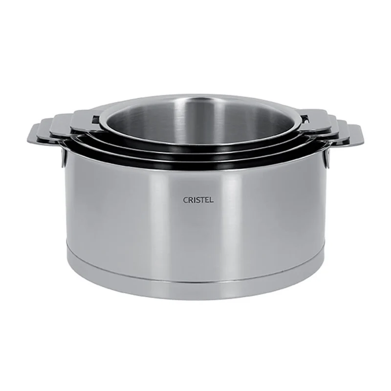 Lot de 4 Casseroles STRATE poignée amovible - CRISTEL