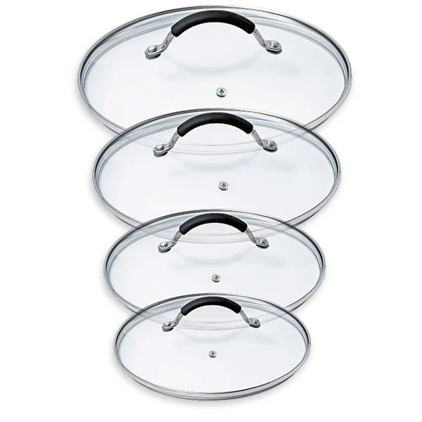 Set 4 couvercles en verre Rapid Cook 14, 16, 18 et 20 cm Mathon