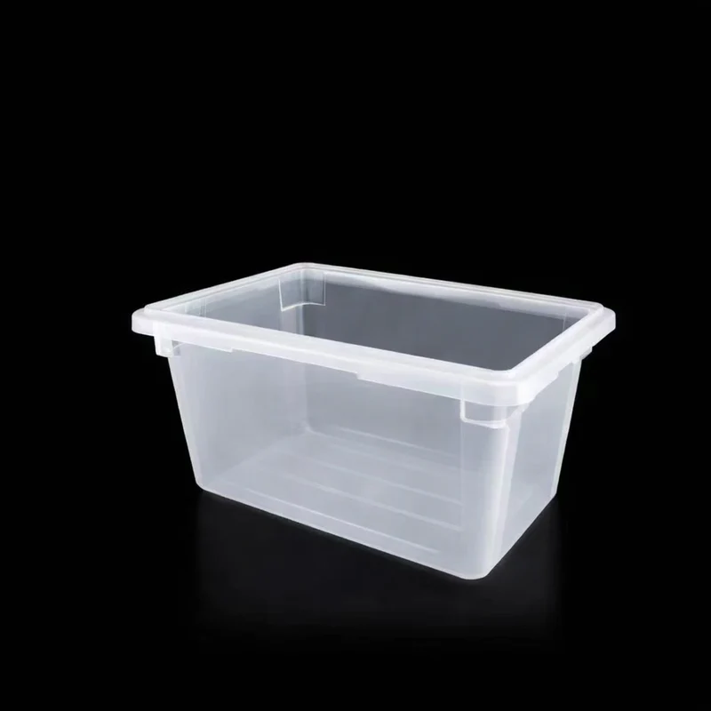 Sub-equip,FB-18129T,White Translucent Polypropylene Food Storage Box, Half Size,5 Gallon/18L, 17.5"x11.5"x9.25"H