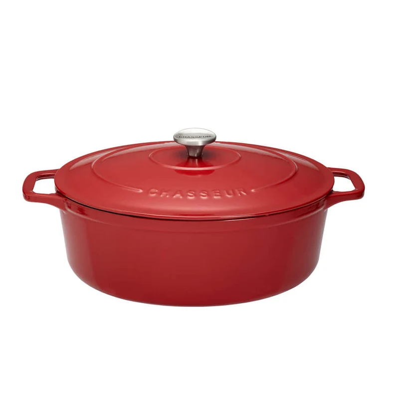 Cocotte Mijoteuse fonte ovale rouge Le Chasseur Invicta