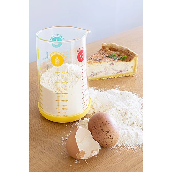 Verre mesureur avec base en silicone 500 ml Pebbly