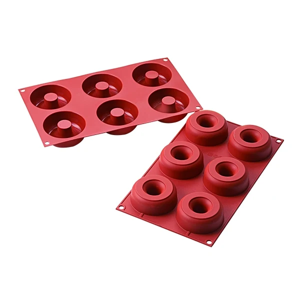Moule 6 donuts silicone Platinium Silikomart