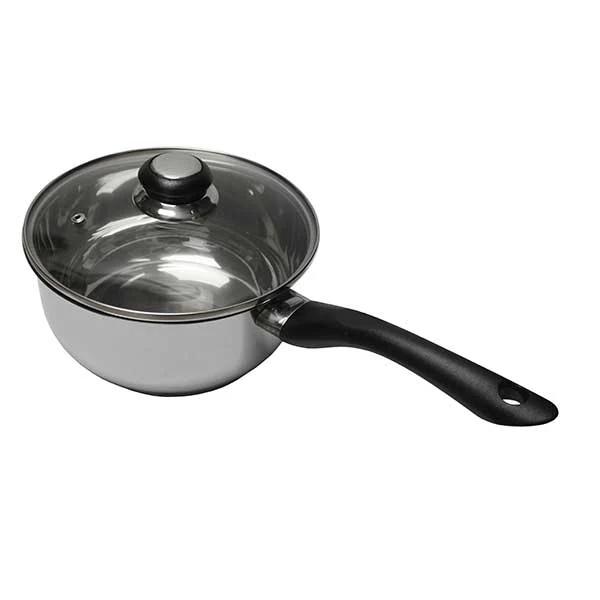 Casserole inox avec couvercle en verre 16 cm Baumalu