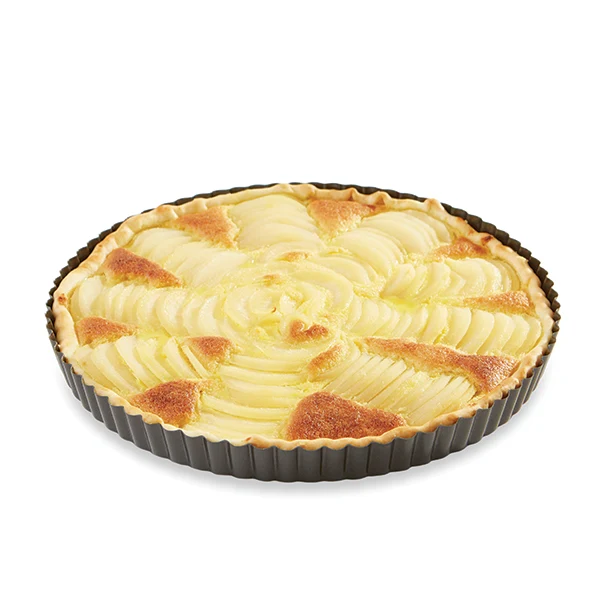 Moule à tarte acier revêtu antiadhérent bords cannelés 28 cm Mathon