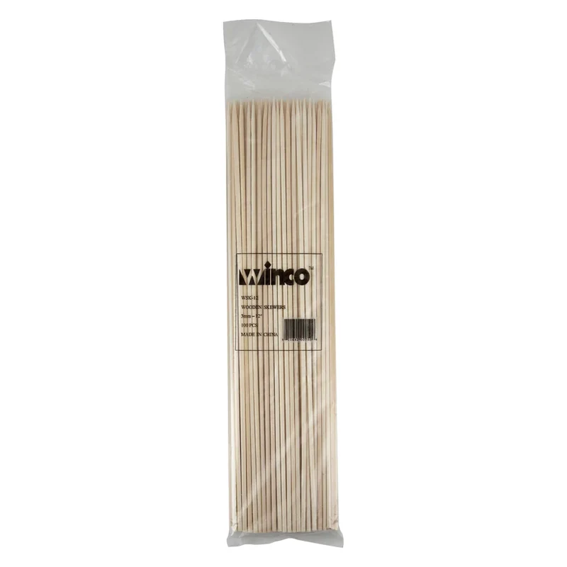 12" Bamboo Skewers, 100/bag, Winco (WSK-12)