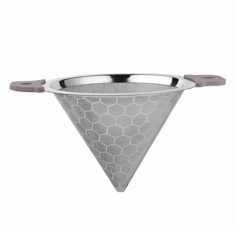 Fine Mesh Tea Filter cup Holder with Double Handle (STB-23)