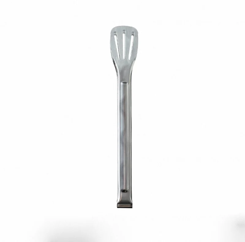 Stainless Steel Pastry Tong, Slotted with Long Handle, 11" (PT-11)