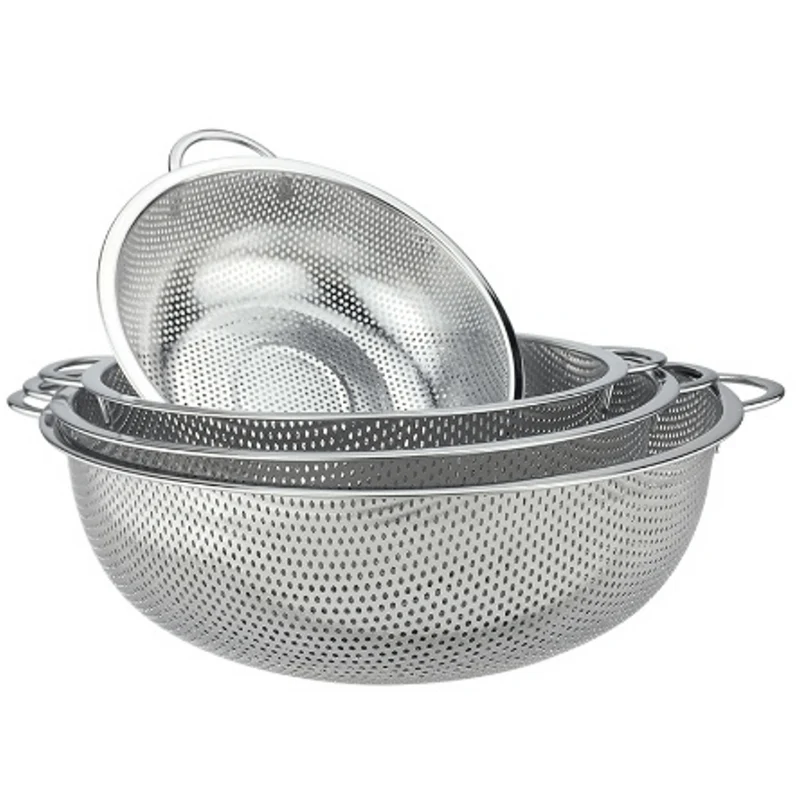 CHEFCO,MBD-255, 10"/25.5cm Stainless Steel Porous Muti-Functional Basket with Handles