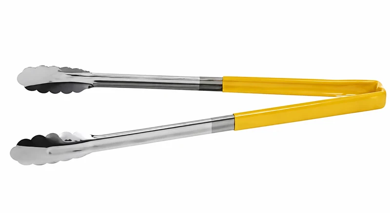 Sub-Equip,UTWH-16Y, 16" Stainless Steel One-Piece Kool-Touch Utility Tongs,Yellow