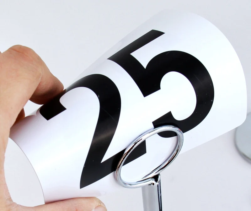 CHEFCO,TN-25/TBN-25, Plastic Table Numbers, 1-25, 4" x 4"
