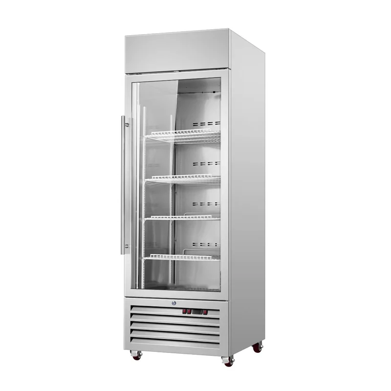 Sub-Equip, SCE-13FG, 23"Stainless Steel Glass Door Reach-In Freezer