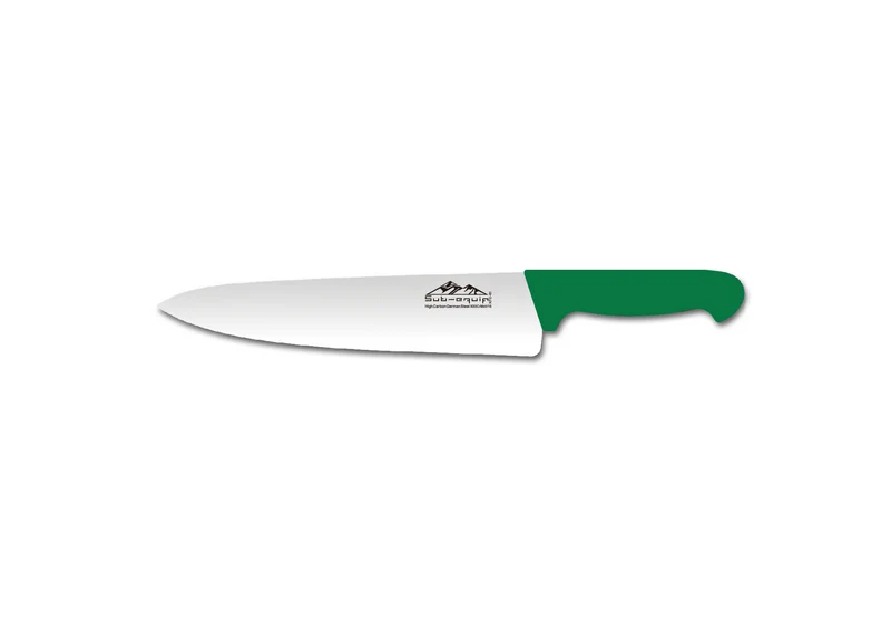 Sub-Equip,KFC-81G, High Carbon German Steel X50CrMoV15 Alloy 8" Cooks Knife with Green Handle