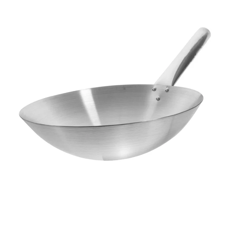 CHEFCO,16151S,Deep Single Steel Handle Wok, 15"