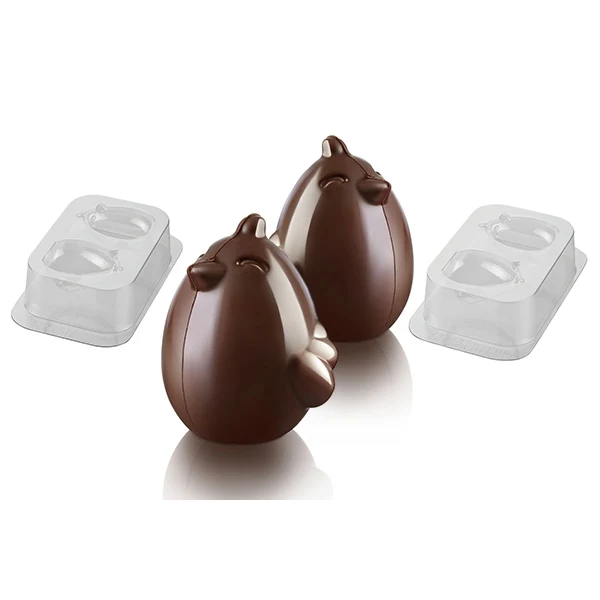 Set de 2 moules Chocolat Poussin de Pâques Paul Cino Silikomart