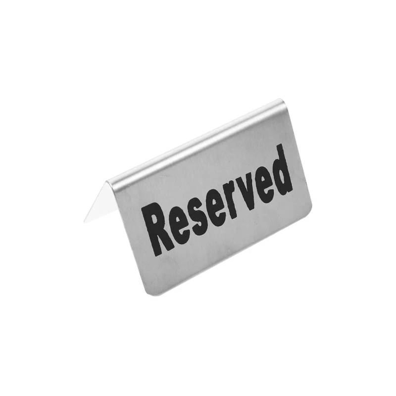 CHEFCO,SGN-4,Stainless Steel Reserved Sign