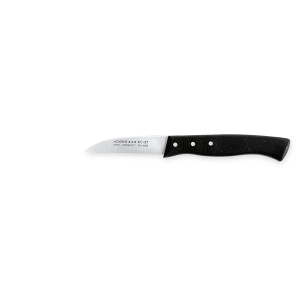 Couteau office lame droite 6,5 cm Affidentée avec protection Nogent
