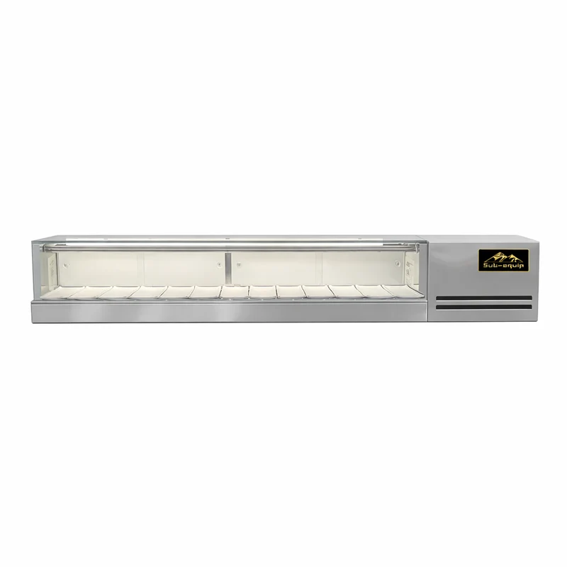 Sub-equip, SSC-182-R, Refrigerated Sushi Display Case, 72" - Right Side Compressor
