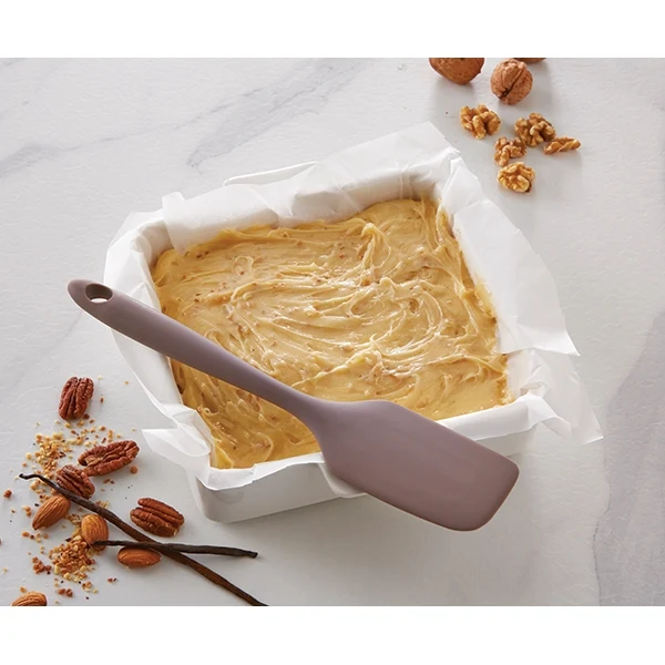 Spatule souple de cuisine antirayures en silicone 27 cm taupe Mathon