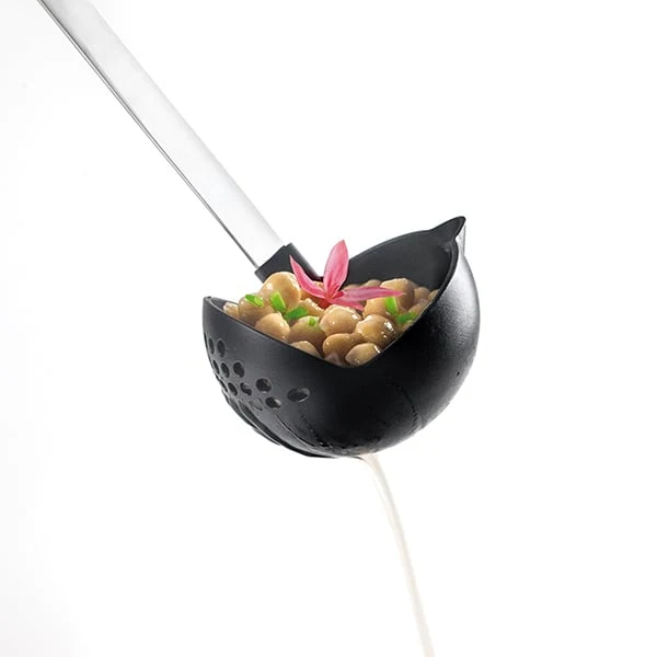 Louche avec écumoire en nylon et inox Ibili