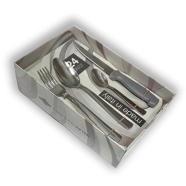 Ménagère 24 pièces avec couteaux steak Inoxriv