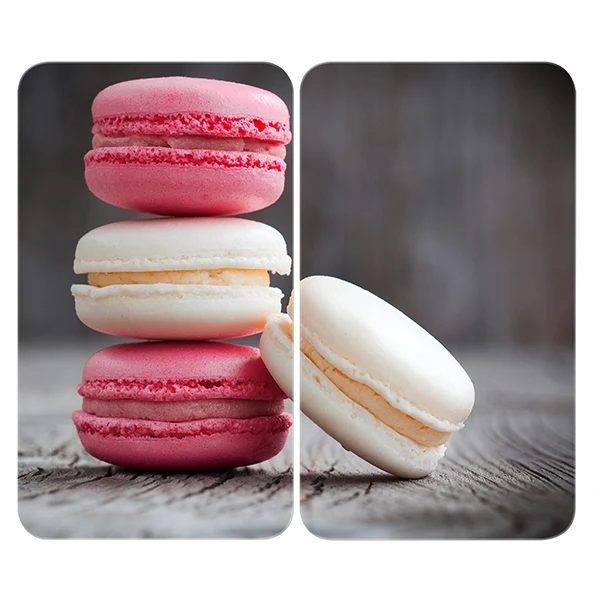 Set 2 couvre-plaques protection motif Macarons Wenko by Maximex