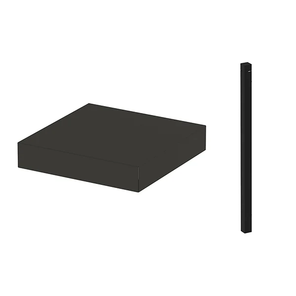 Modulo comptoir d'angle avec plateau et cornière gris cargo ENO