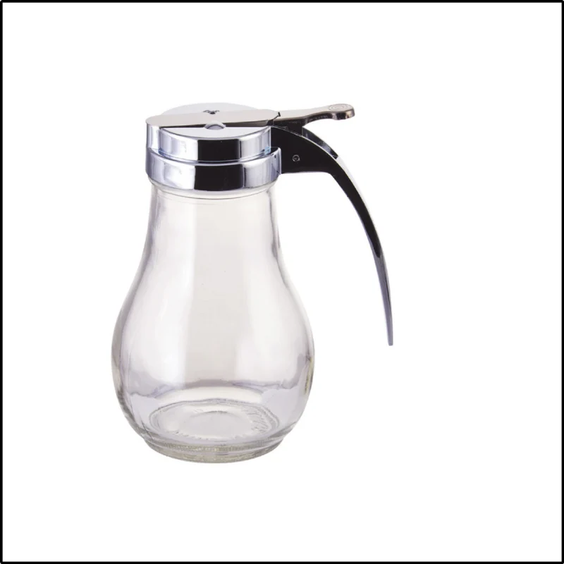 G-116,Glass Syrup Dispenser, Thumb Operated, 14 oz
