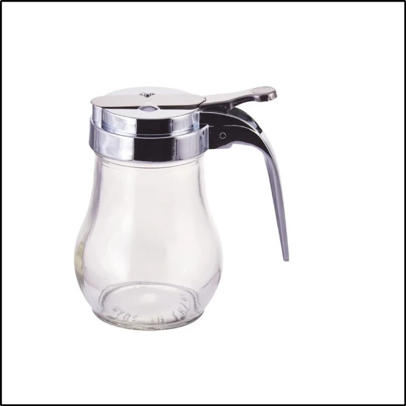 G-115,Glass Syrup Dispenser, Thumb Operated, 6 oz