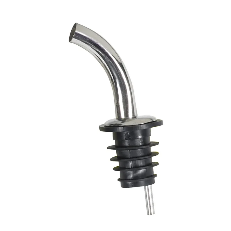 Metal Pourers, Tapered Spout, Black Plastic Stopper, 1PC (PPM-4G)