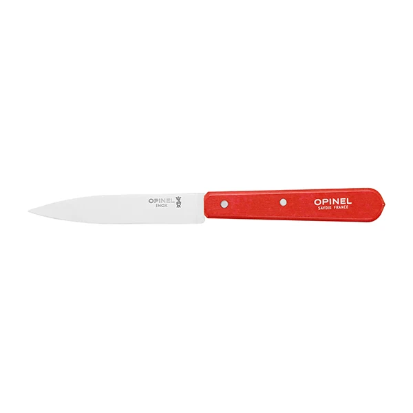 Couteau office N°112 lame lisse inox 10 cm rouge Opinel