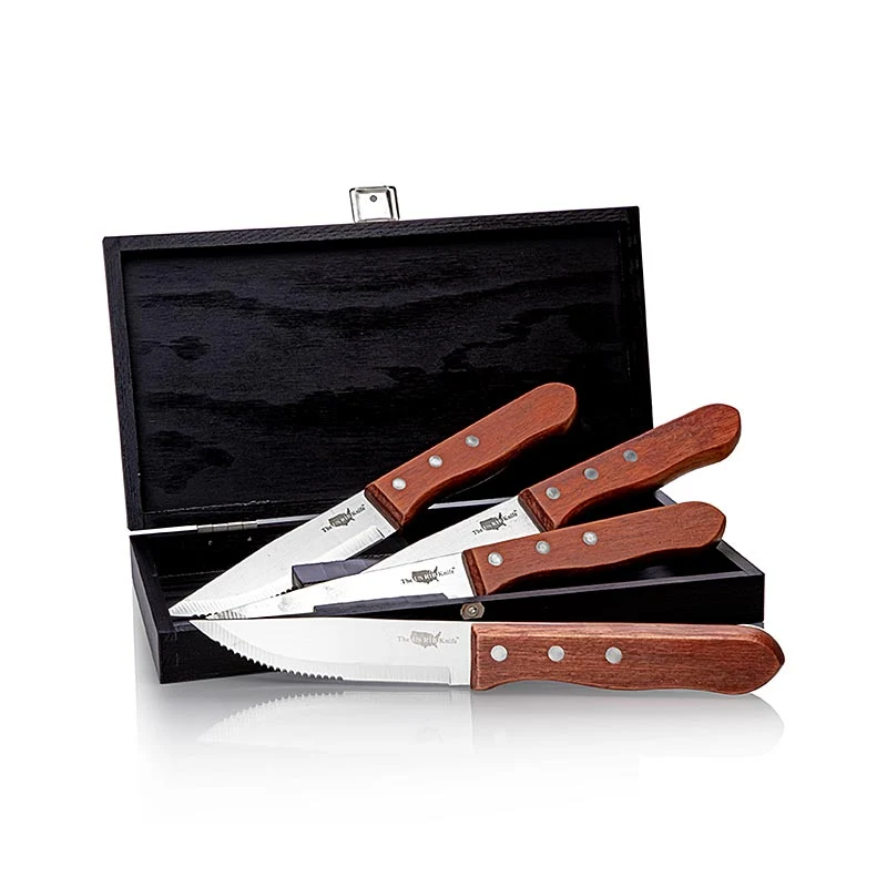 Steak Messer Set, in schwarzer Holzschatulle, 4 St
