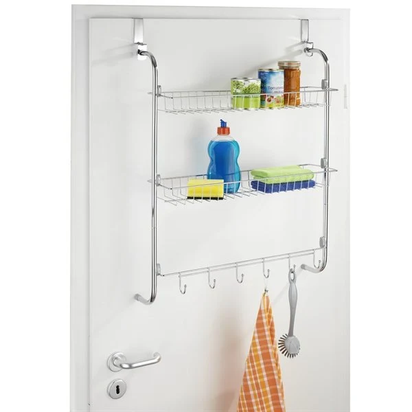 Etagère de porte 2 paniers et accroche-torchons Wenko by Maximex