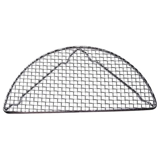 CHEFCO,PGW-84,Chrome Plated Footed Half-Moon Cooling Rack/Pan Grate for Steam Table Pan (8" x 4")