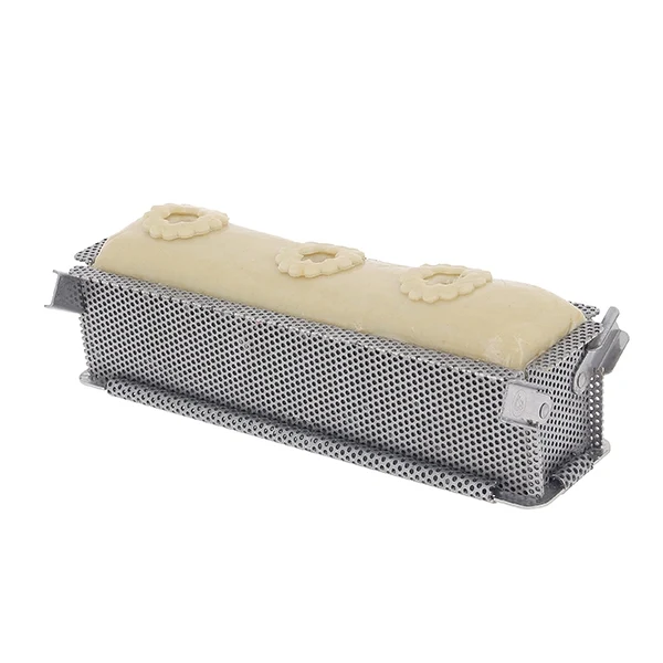 Moule à pâté croûte perforé inox Géo forme 35 cm De Buyer