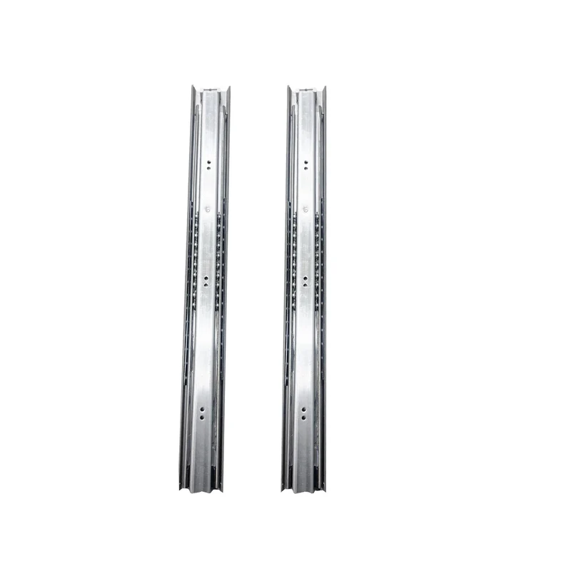 Heavy Duty, 1 Pair of Extra-Heavy Industrial Rails, 3 Times Full Extension Rails, Ball Bearing Slide Rails, Telescopic Rails, 2" Wide, Side Mounting, (Size : 38cm or 15"inch)