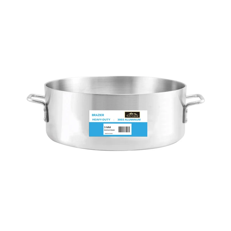 Sub-equip, Heavy Weight 3mm Aluminium Brazier with 2 Handles, 25 QT
