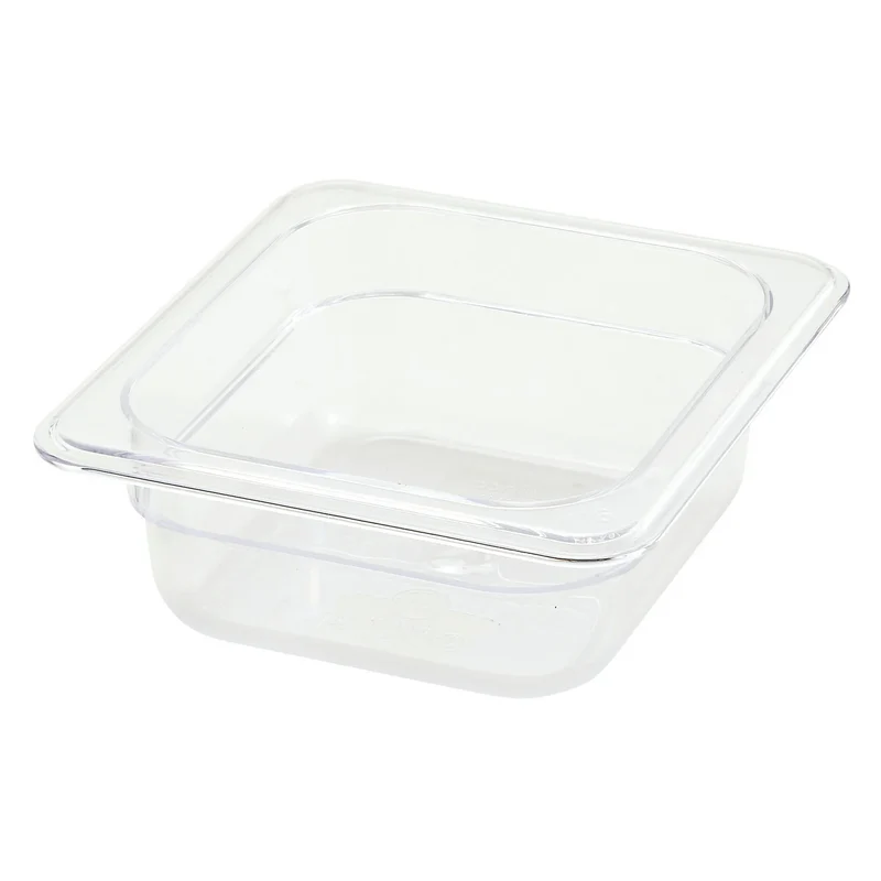 Food Pan, 1/6 size,2-1/2" Depth,PC,Clear,Sub-equip