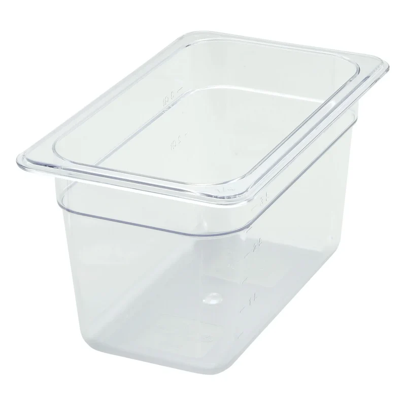 Food Pan, 1/4 size,5-1/2" Depth,PC,Clear,Sub-equip