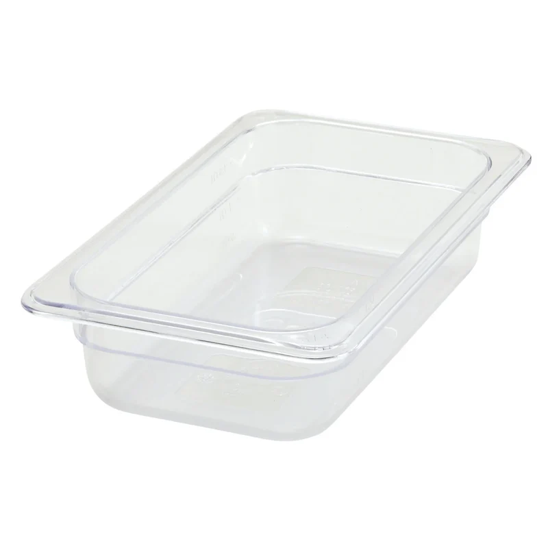 Food Pan, 1/4 size,2-1/2" Depth,PC,Clear,Sub-equip