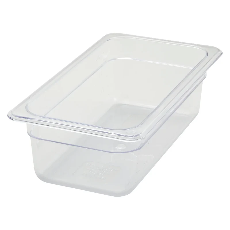 Food Pan, 1/3 size,3-1/2" Depth,PC,Clear,Sub-equip
