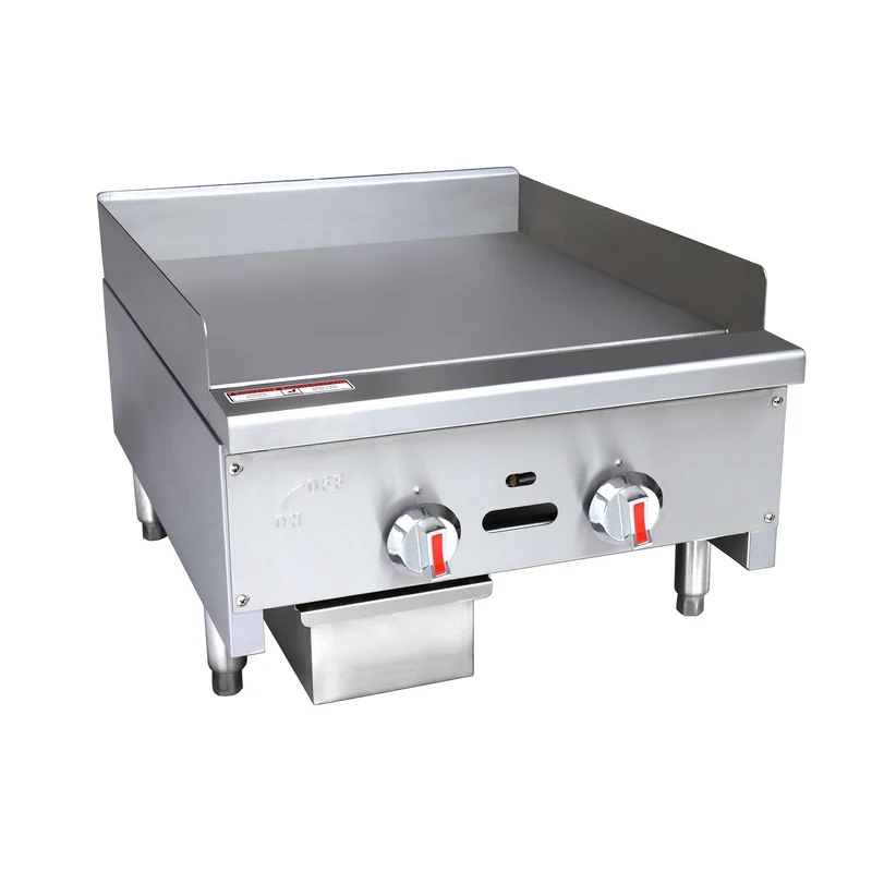 Turbo Range TR-G24HD-M-C , 24" Heavy-Duty Chrome Plated Manual Griddle, 3/4" Thick Plate, 60,000 BTU, Natural Gas