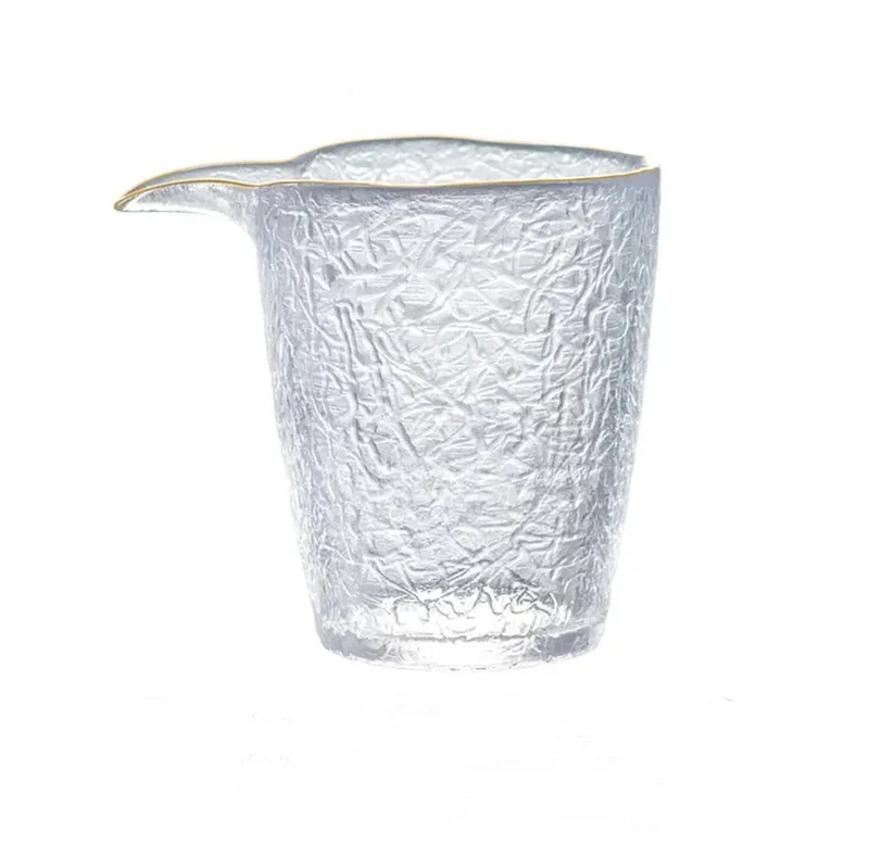 Chefco,JS09G, 250ML,Glass Tea Maker with Gold Rim, Japanese Style, Teaware,6pcx