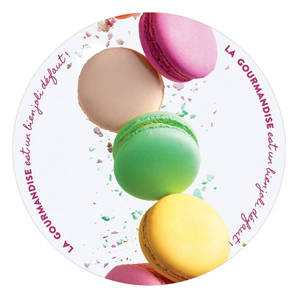Plateau rond en verre trempé macaron 32 cm Pradel Excellence