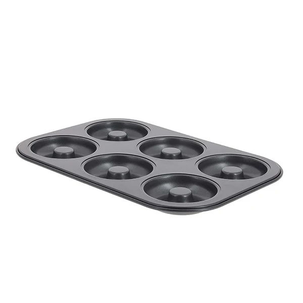 Plaque 6 mini savarins acier De Buyer